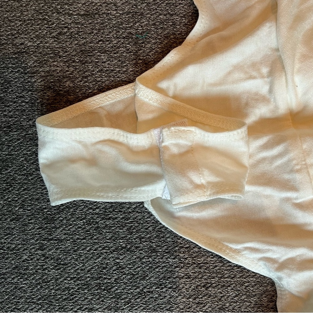 Lulus Bodysuit White Me Myself and Tie - Picture 8 of 8